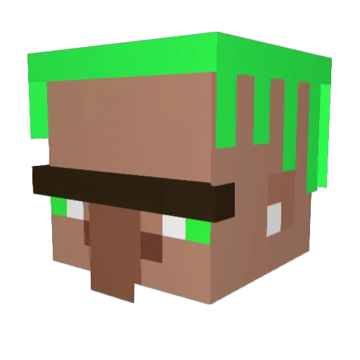 Kobynabs Minecraft avatar head, 3D render