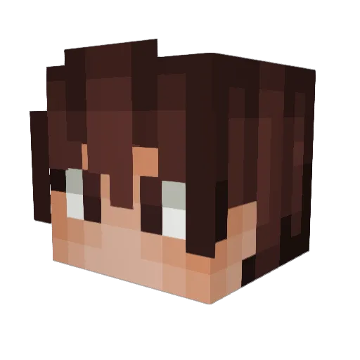 Kobyrey Minecraft avatar head, 3D render