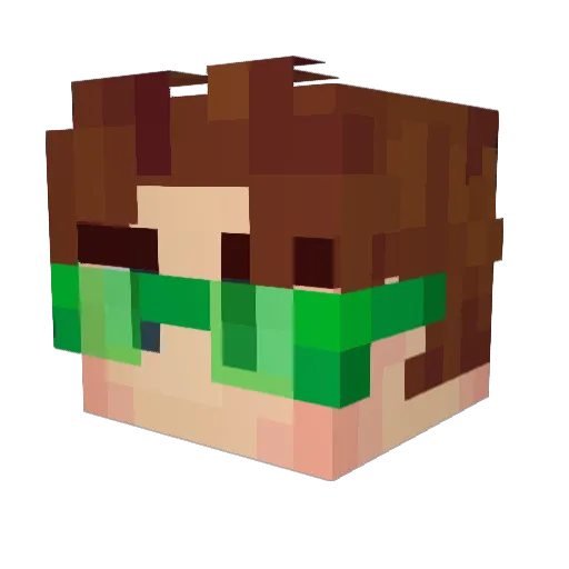 Kocebu Minecraft avatar head, 3D render