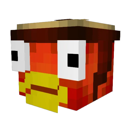 Kochall Minecraft avatar head, 3D render