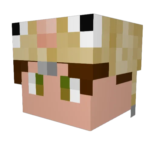 KochanGranie Minecraft avatar head, 3D render