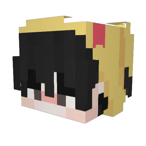 Kochany_33 Minecraft avatar head, 3D render