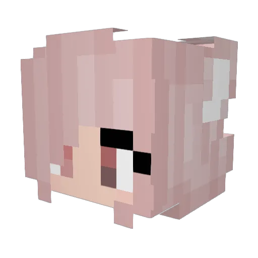 Kocho3_ Minecraft avatar head, 3D render
