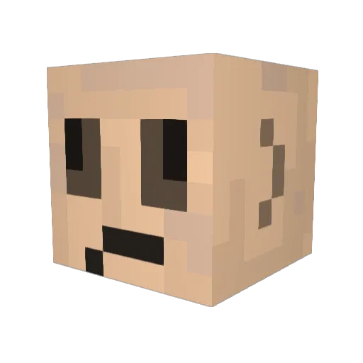 Kochzin Minecraft avatar head, 3D render