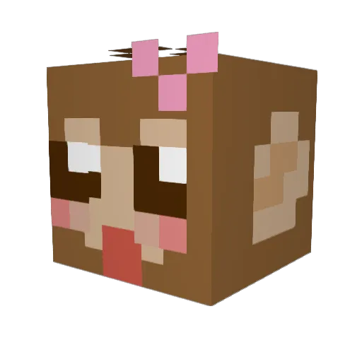Koconina Minecraft avatar head, 3D render