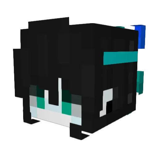 Kocubir Minecraft avatar head, 3D render