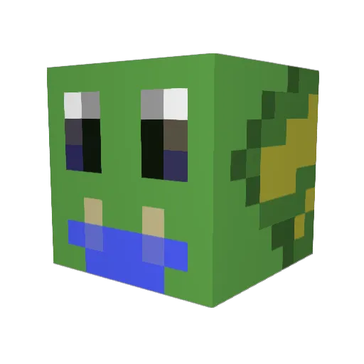KodDiyaK Minecraft avatar head, 3D render