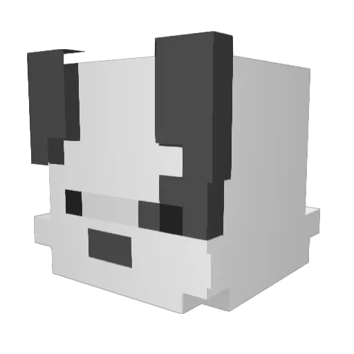 KodRobot Minecraft avatar head, 3D render