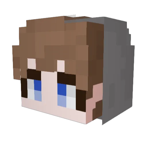 Kod_h Minecraft avatar head, 3D render