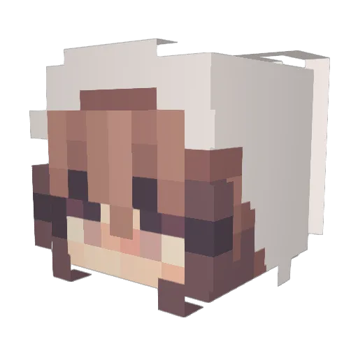 KodaTheBozo Minecraft avatar head, 3D render