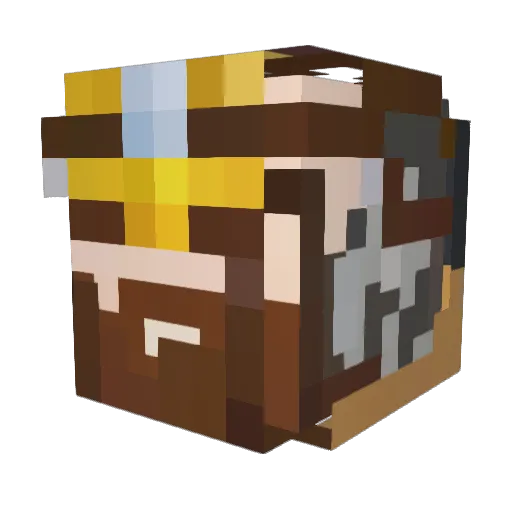 Koda_Gourmet Minecraft avatar head, 3D render