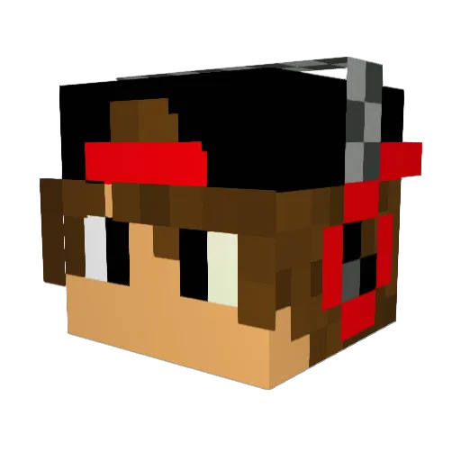 KodaksBlack Minecraft avatar head, 3D render