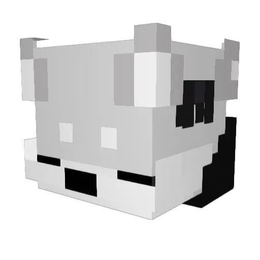 Kodashii Minecraft avatar head, 3D render