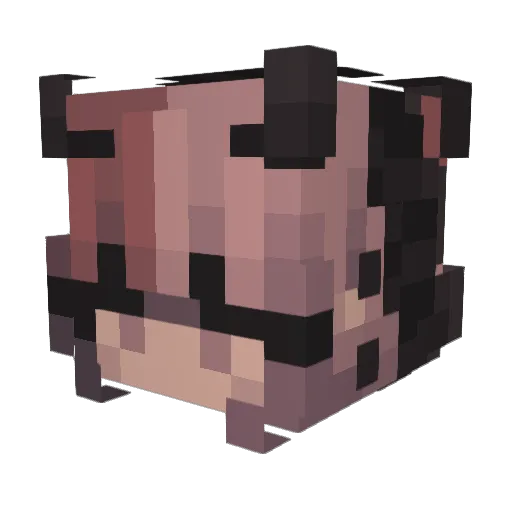 Kodawari_Pasta Minecraft avatar head, 3D render