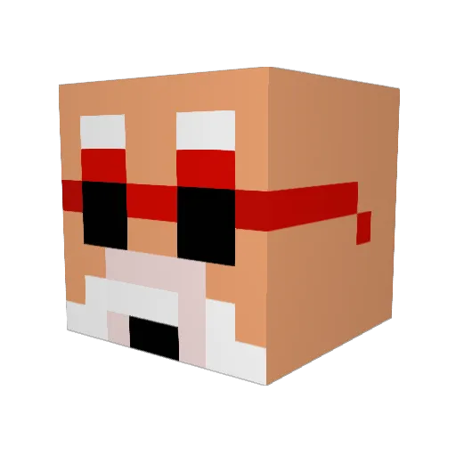 Kodax99 Minecraft avatar head, 3D render