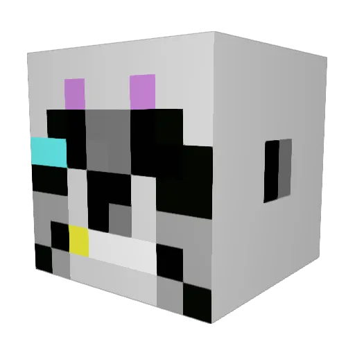 Kodaxx7 Minecraft avatar head, 3D render