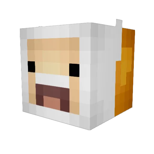 Koddagji Minecraft avatar head, 3D render