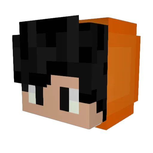 Koddek2d Minecraft avatar head, 3D render
