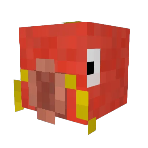 Koddfish Minecraft avatar head, 3D render
