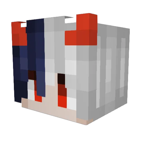 KodenVT Minecraft avatar head, 3D render
