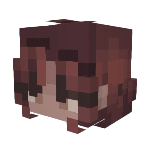 Kodeqx Minecraft avatar head, 3D render