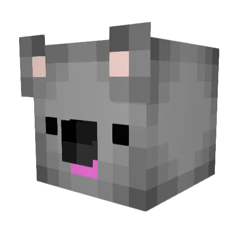 KoderBear Minecraft avatar head, 3D render