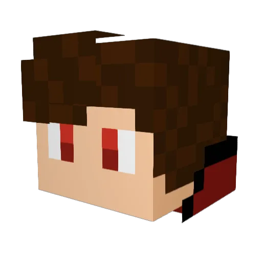 KoderTV Minecraft avatar head, 3D render