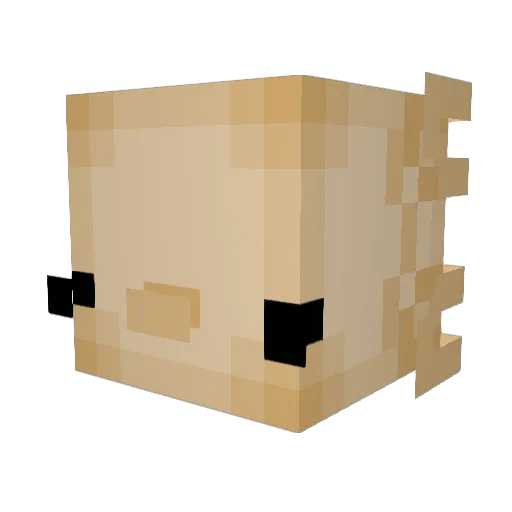 Kodfi Minecraft avatar head, 3D render