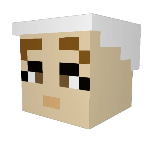 Kodi64 Minecraft avatar head, 3D render