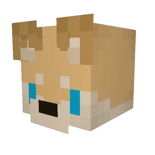 Kodiak_Wolf Minecraft avatar head, 3D render