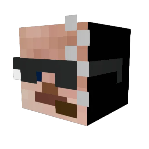 Kodiih Minecraft avatar head, 3D render