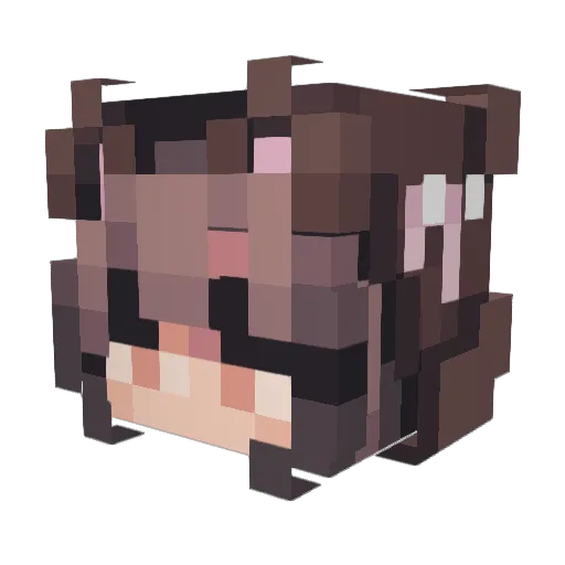 Kodizari Minecraft avatar head, 3D render