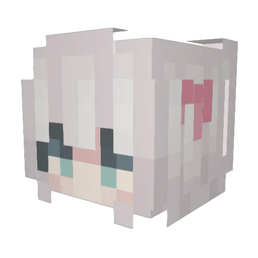 Koe_Sleepless Minecraft avatar head, 3D render