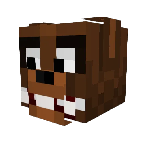 Koeienmelker Minecraft avatar head, 3D render