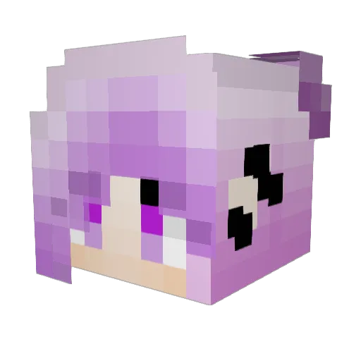 Koeigin Minecraft avatar head, 3D render