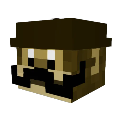 Koekert Minecraft avatar head, 3D render