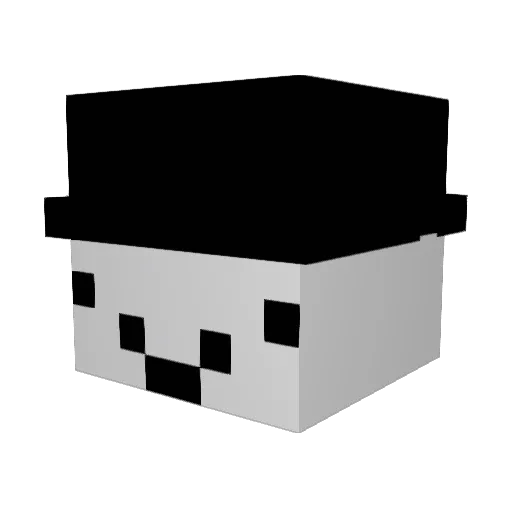 Koekii Minecraft avatar head, 3D render