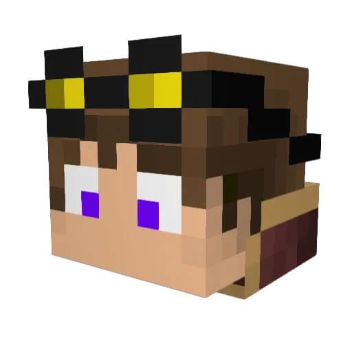 Koeksaus Minecraft avatar head, 3D render