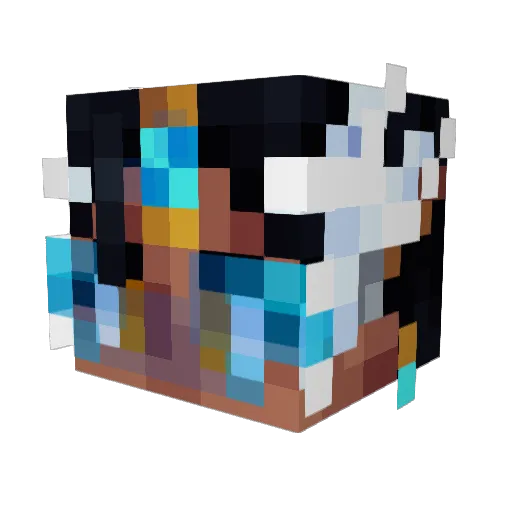Koemikaze Minecraft avatar head, 3D render