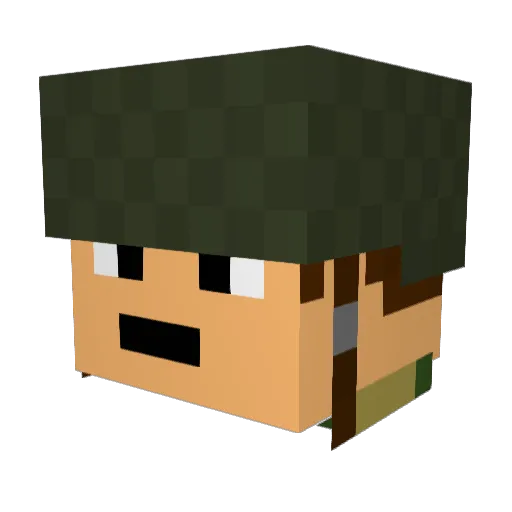 Koenh23 Minecraft avatar head, 3D render