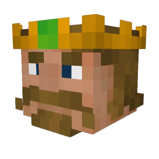 KoenigRhobar Minecraft avatar head, 3D render