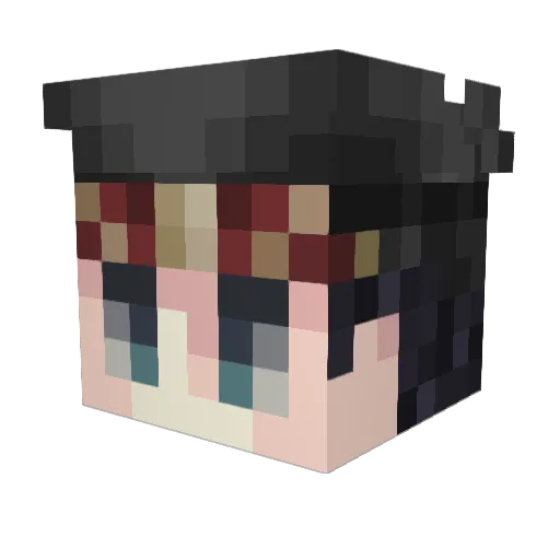 Koffeed Minecraft avatar head, 3D render
