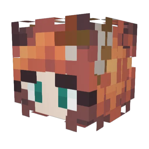 Koffi_Paca Minecraft avatar head, 3D render