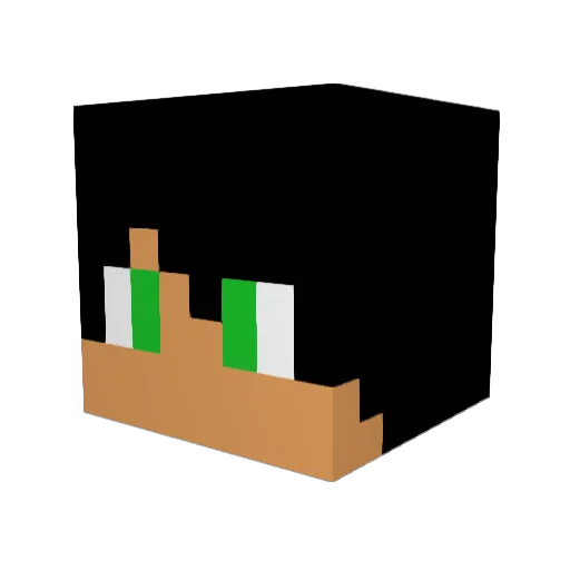 KofikCZ Minecraft avatar head, 3D render