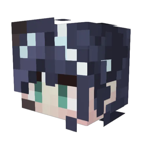 KofuAki Minecraft avatar head, 3D render