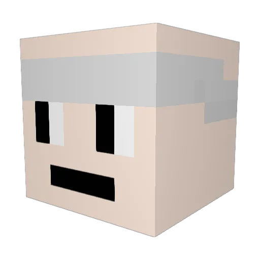 Kofuku_chan Minecraft avatar head, 3D render
