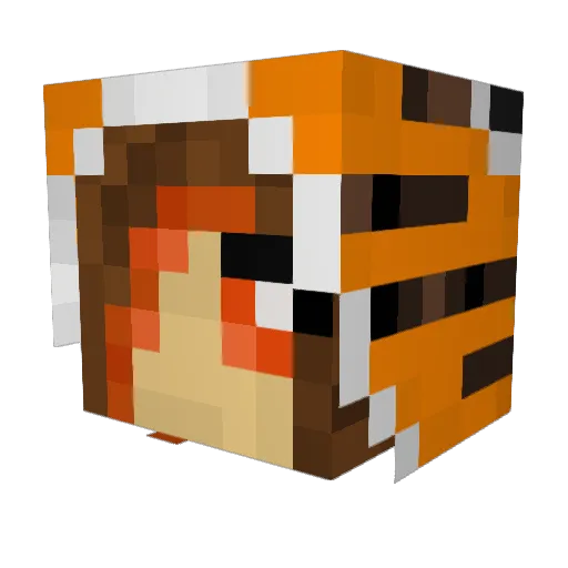Koganinja Minecraft avatar head, 3D render