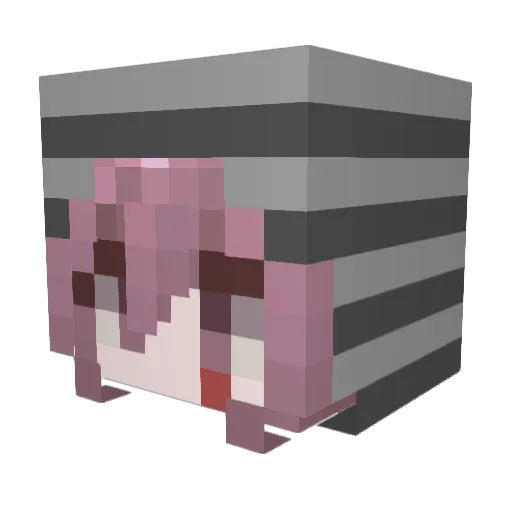 Kogapro Minecraft avatar head, 3D render