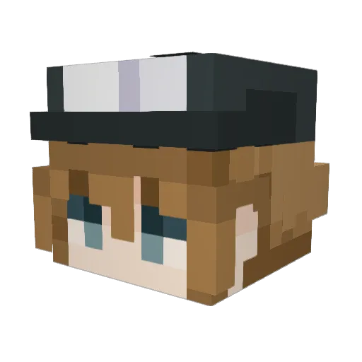 Kogi Minecraft avatar head, 3D render