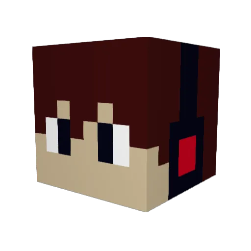 KohTell Minecraft avatar head, 3D render